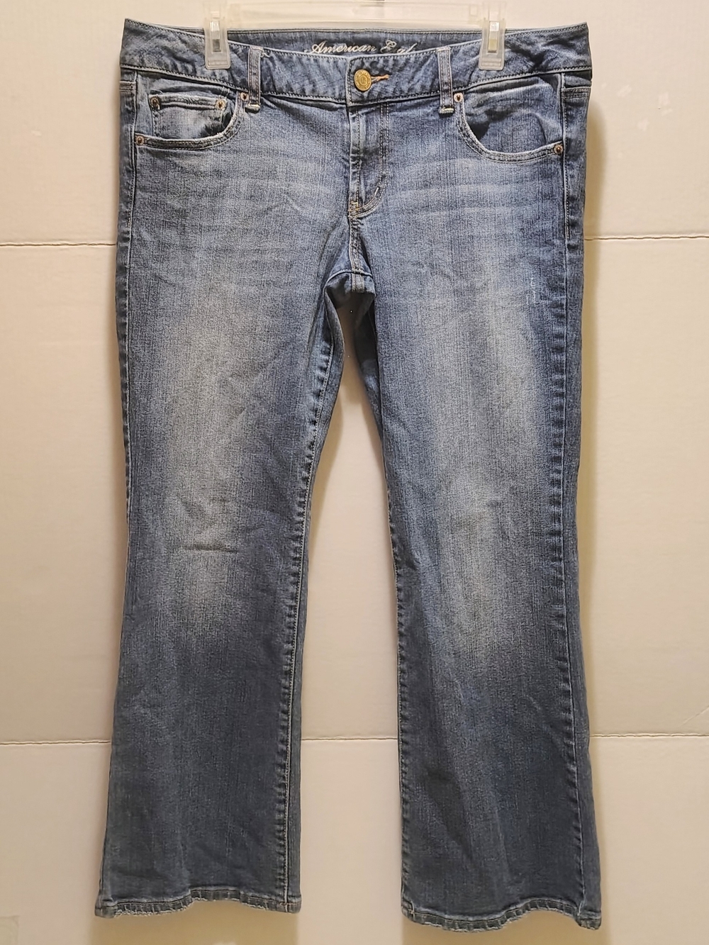 American Eagle Favorite Boyfriend Jeans 14 Short Women's Stretch Blue 29 Inseam